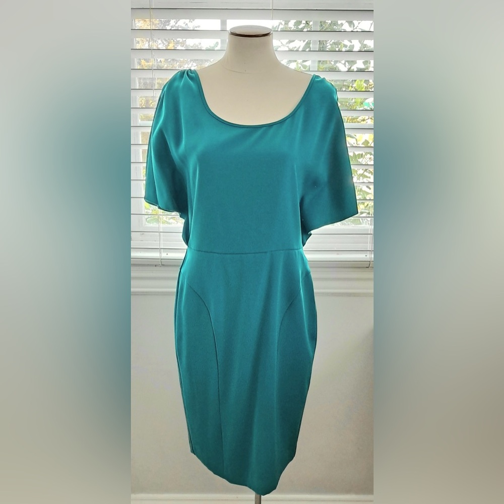 Rachel Zoe Teal Fitted Elegant Dress Sz 10 NWT